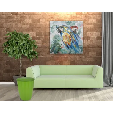 Stołek z pojemnikiem EASY Zielony Ø 38X45 cm (wymiary wewnętrzne Ø 36X41 cm)